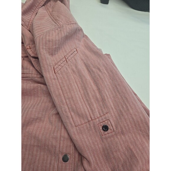 5.11 Tactical Shirt Women's M Red Tweed Snap Button Up Roll Tab Long Sleeve - Picture 11 of 13